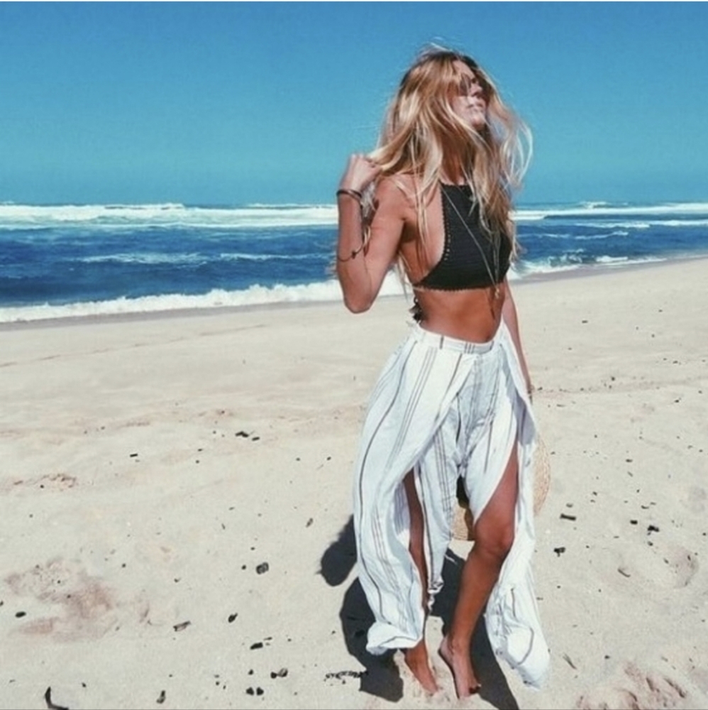 Slit open yoga beach pants